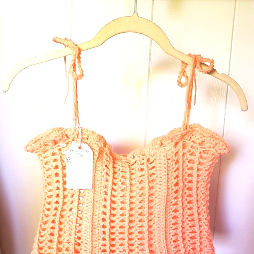 Crop top s, crochet by me